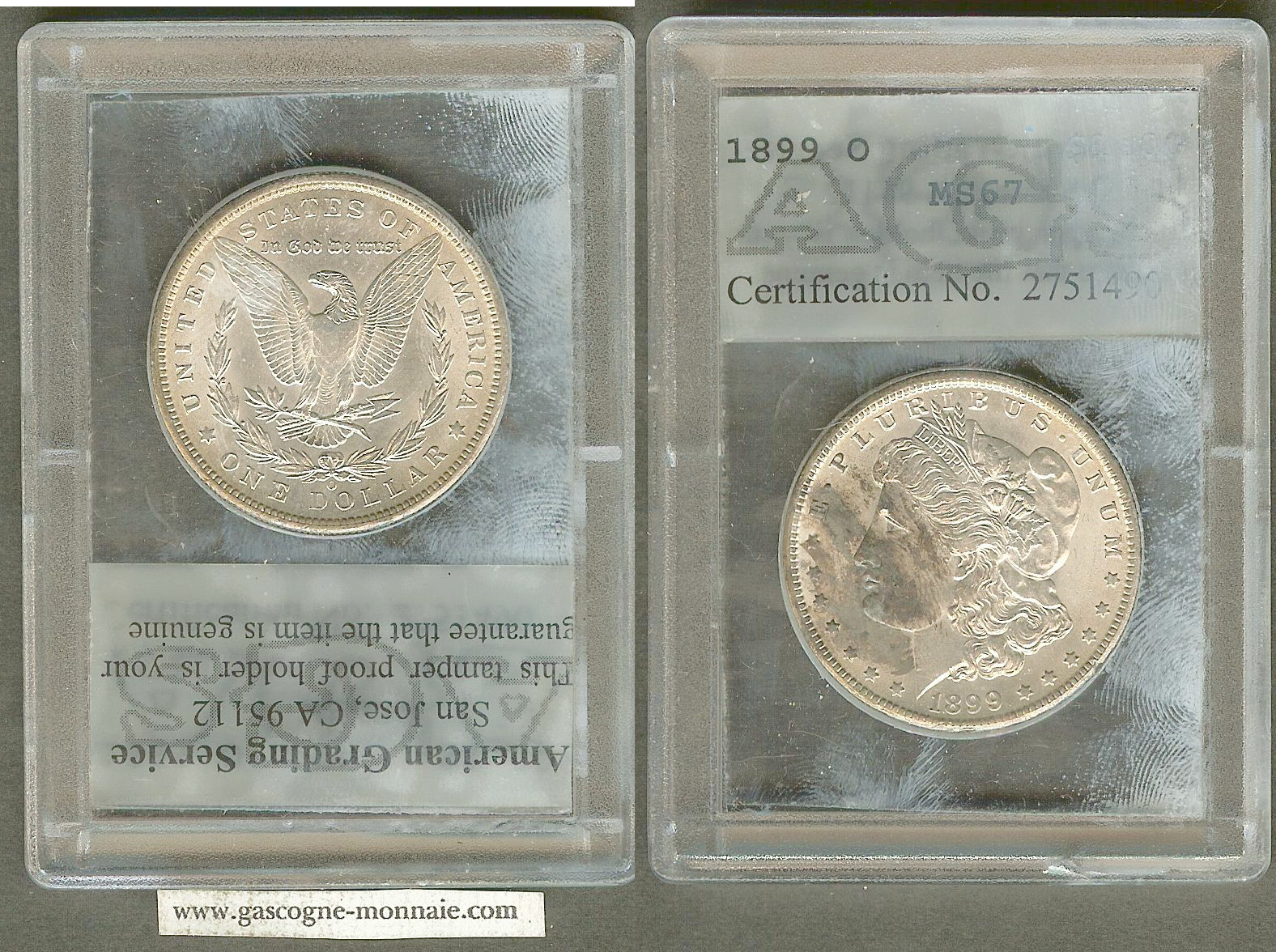 Etats Unis Morgan Dollar 1$ 1899 O Orleans FDC-